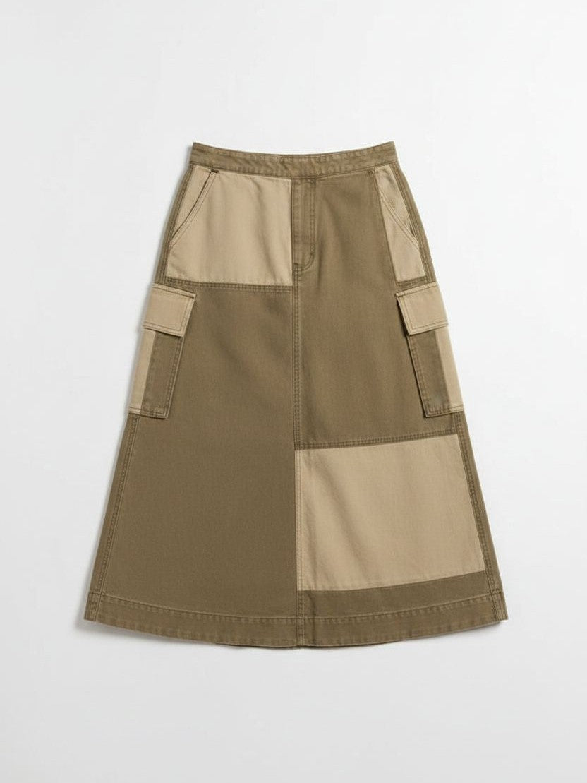 Marcelle Barn Midi Skirt Damson Madder