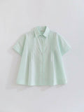 Cotton Oxford Open-Front Cape Shirt Psophia