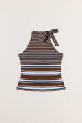 Oriana High Neck Tank Damson Madder