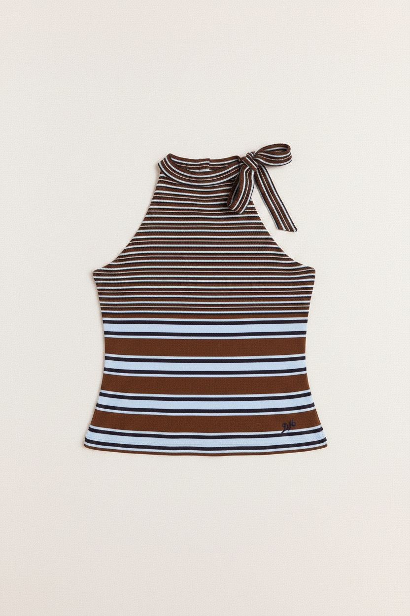 Oriana High Neck Tank Damson Madder
