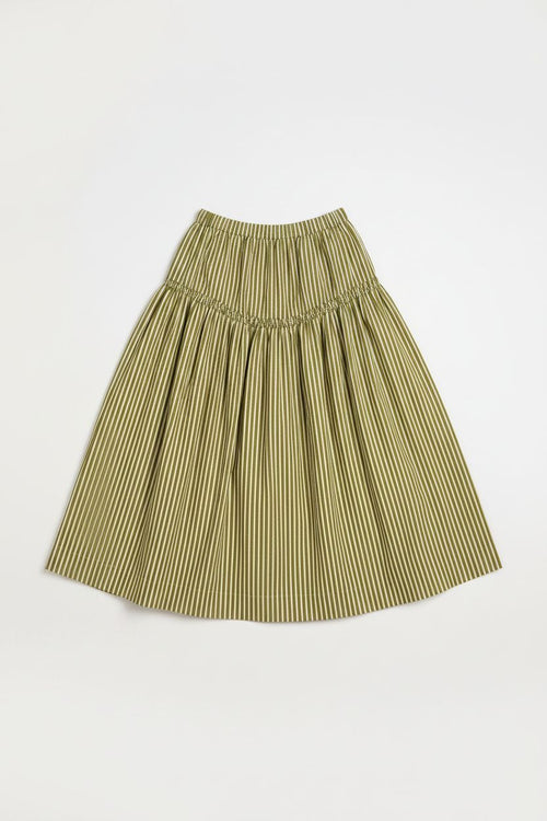 Caspia Volume Midi Skirt Damson Madder