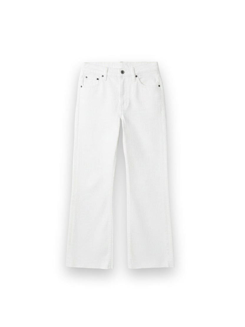 Denim Grace Crop White