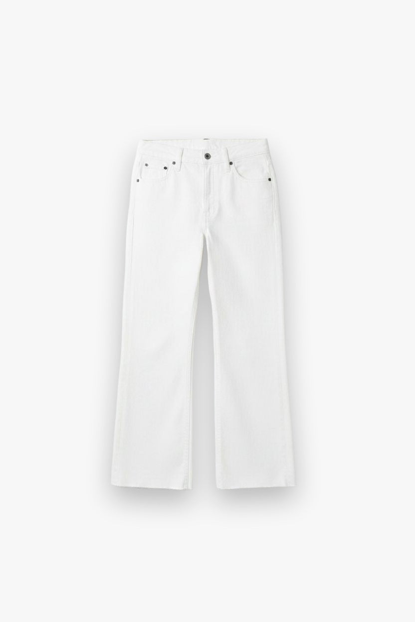 Denim Grace Crop White SLVRLAKE