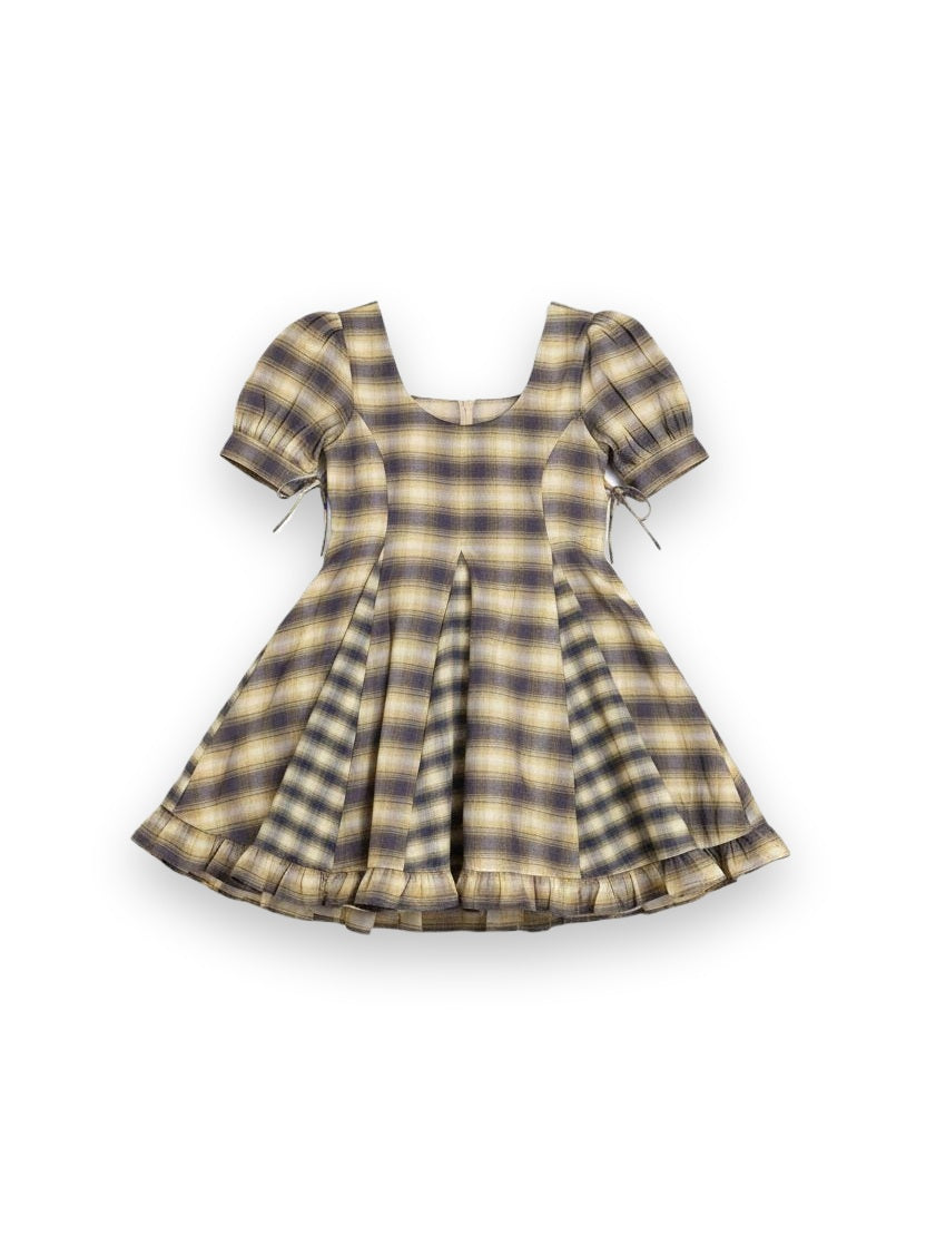 Sabina Mini Godet Dress Damson Madder