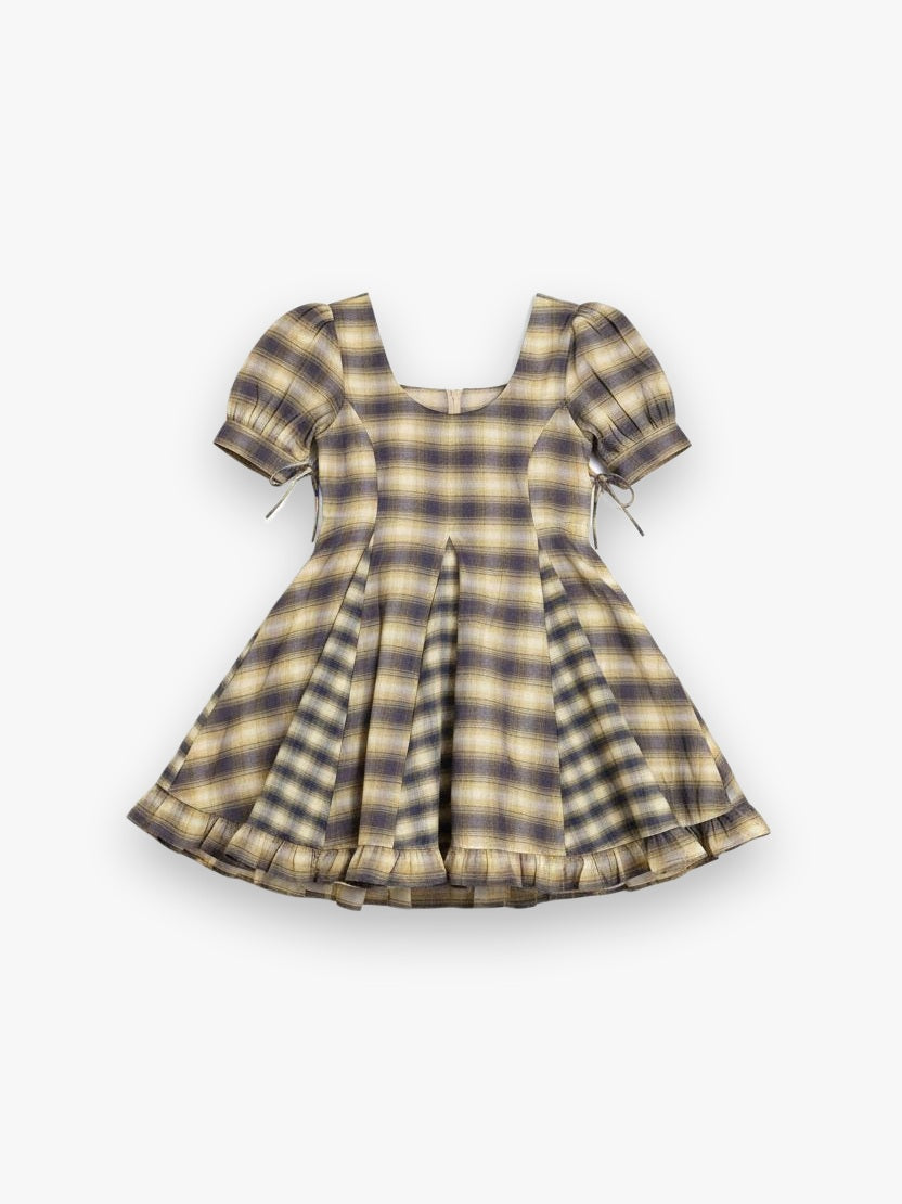 Sabina Mini Godet Dress Damson Madder