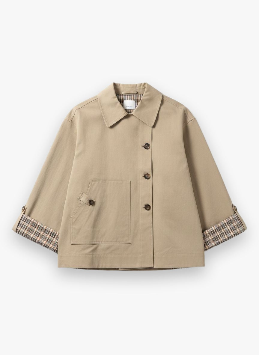 Jerry Reversible Crop Trench Damson Madder
