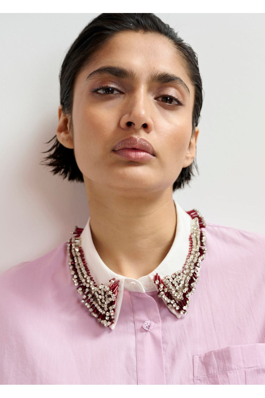 JANKY BEADED COLLAR SHIRT ESSENTIEL ANTWERP