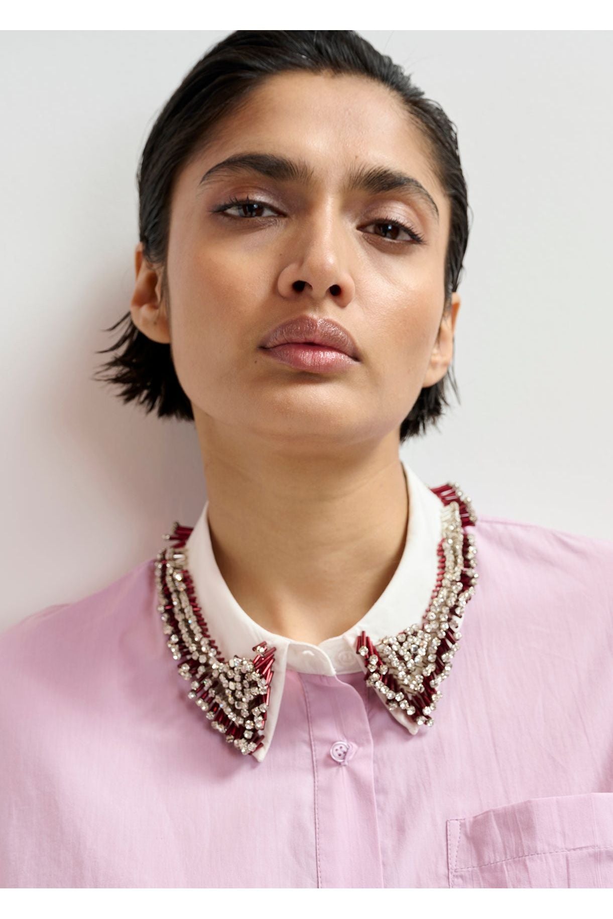 JANKY BEADED COLLAR SHIRT ESSENTIEL ANTWERP