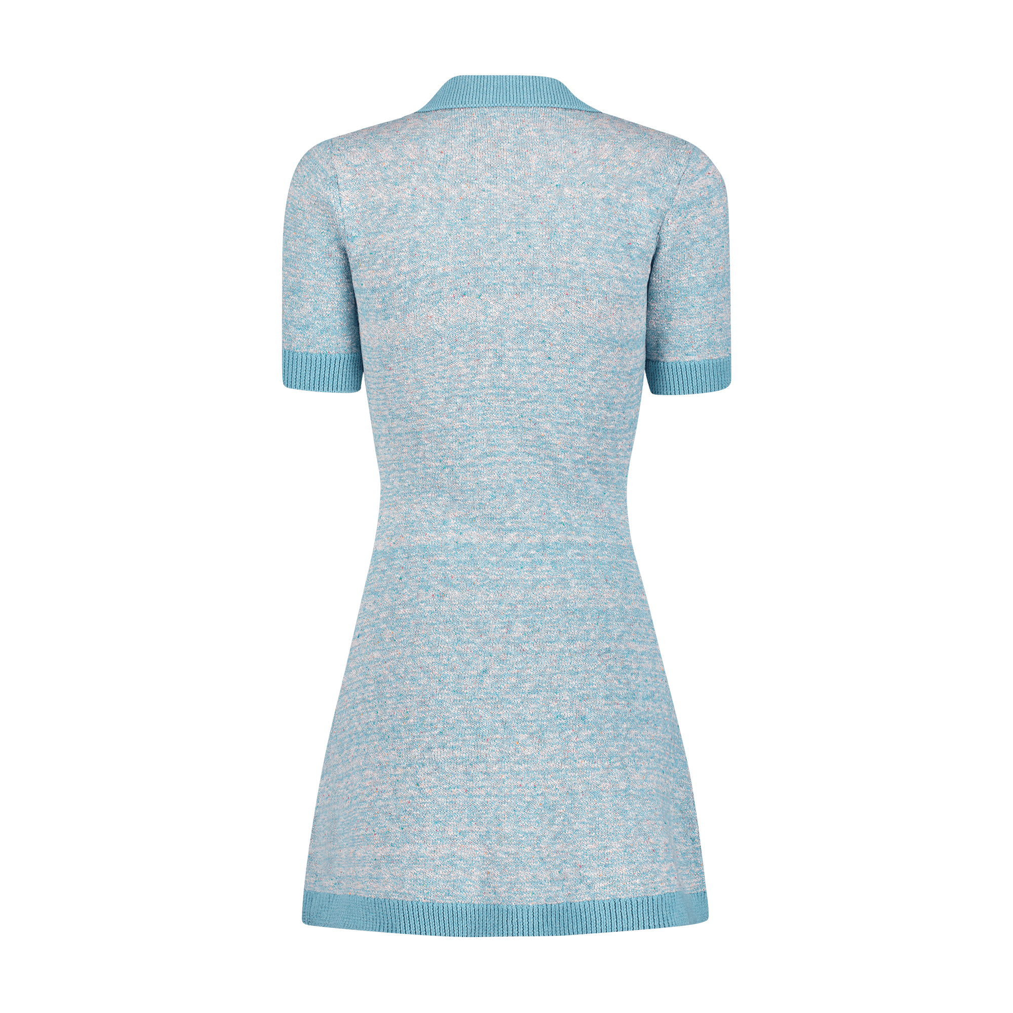 Tweed Knit Collared Button Up Mini Dress - Primm'sTweed Knit Collared Button Up Mini DressMatthew Bruch