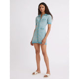 Tweed Knit Collared Button Up Mini Dress - Primm'sTweed Knit Collared Button Up Mini DressMatthew Bruch