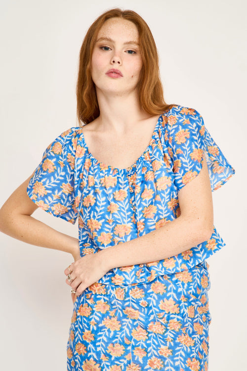Capri Top in Tangerine Carnation MIRTH