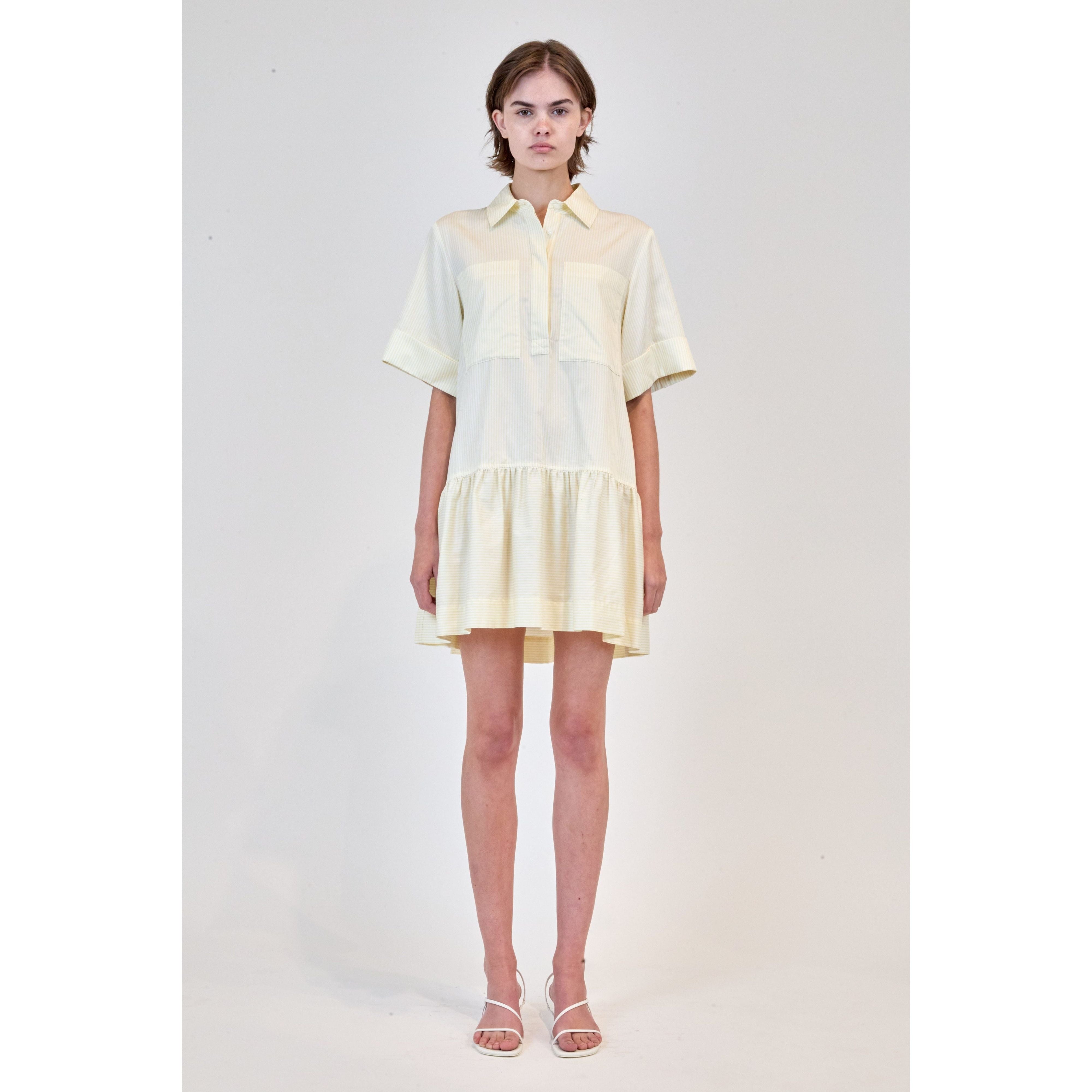 Simkhai Criss Shurt Dress Buttercream Stripe
