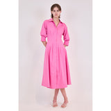 Simkhai Jazz Pintuck Midi Dress Berry