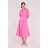 Simkhai Jazz Pintuck Midi Dress Berry