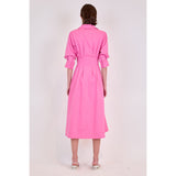 Simkhai Jazz Pintuck Midi Dress Berry