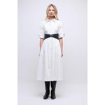 Lavender Simkhai Olson Belted Midi Dress