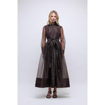 Light Gray Montgomery Gown Chocolate