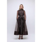 Light Gray Montgomery Gown Chocolate