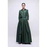 Dark Slate Gray Julip Belted Gown Cypress