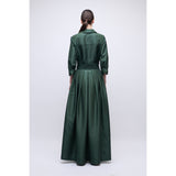 Dark Slate Gray Julip Belted Gown Cypress