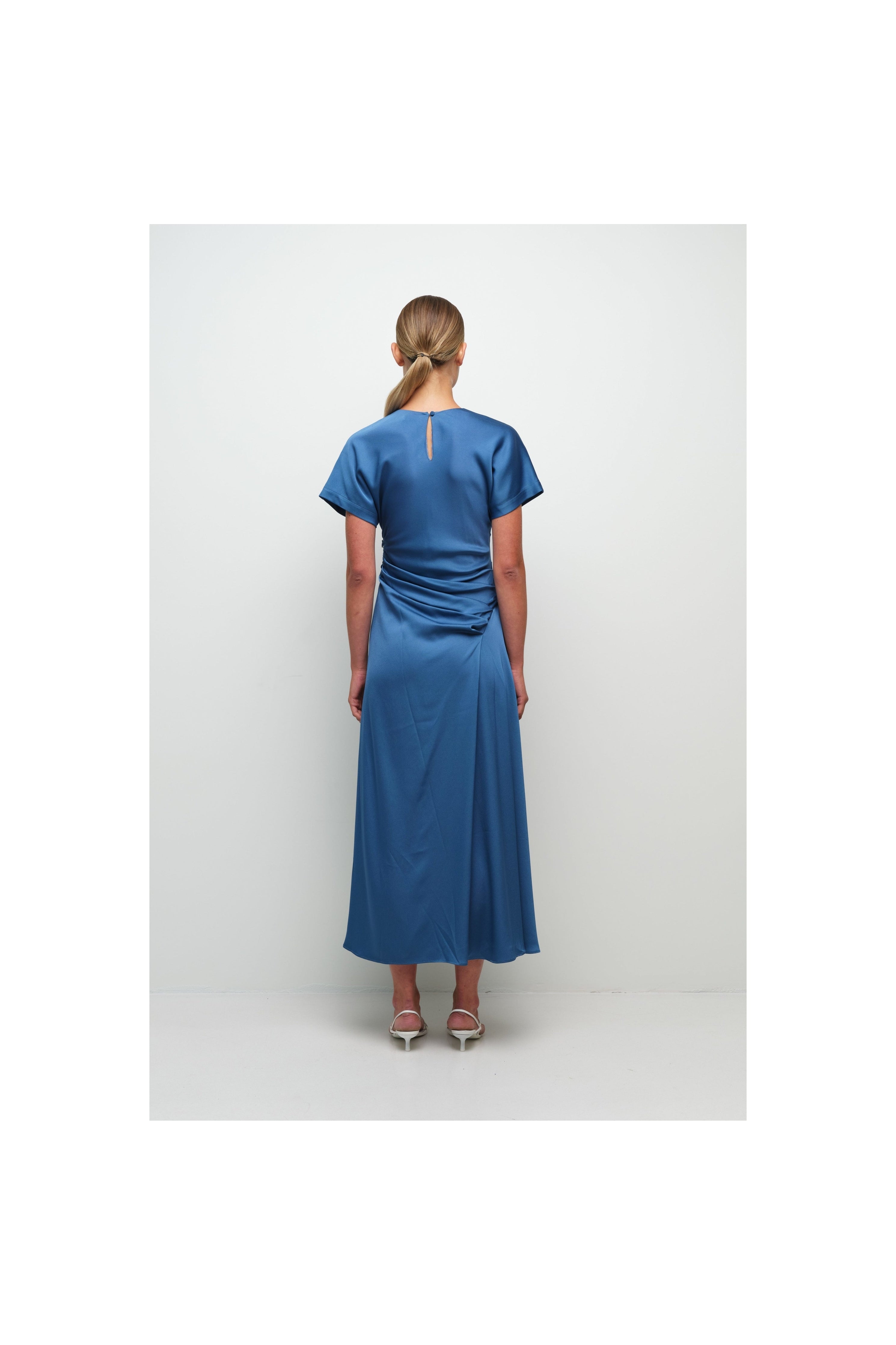 MARABELLA S/S DRAPED MIDI DRESS Simkhai