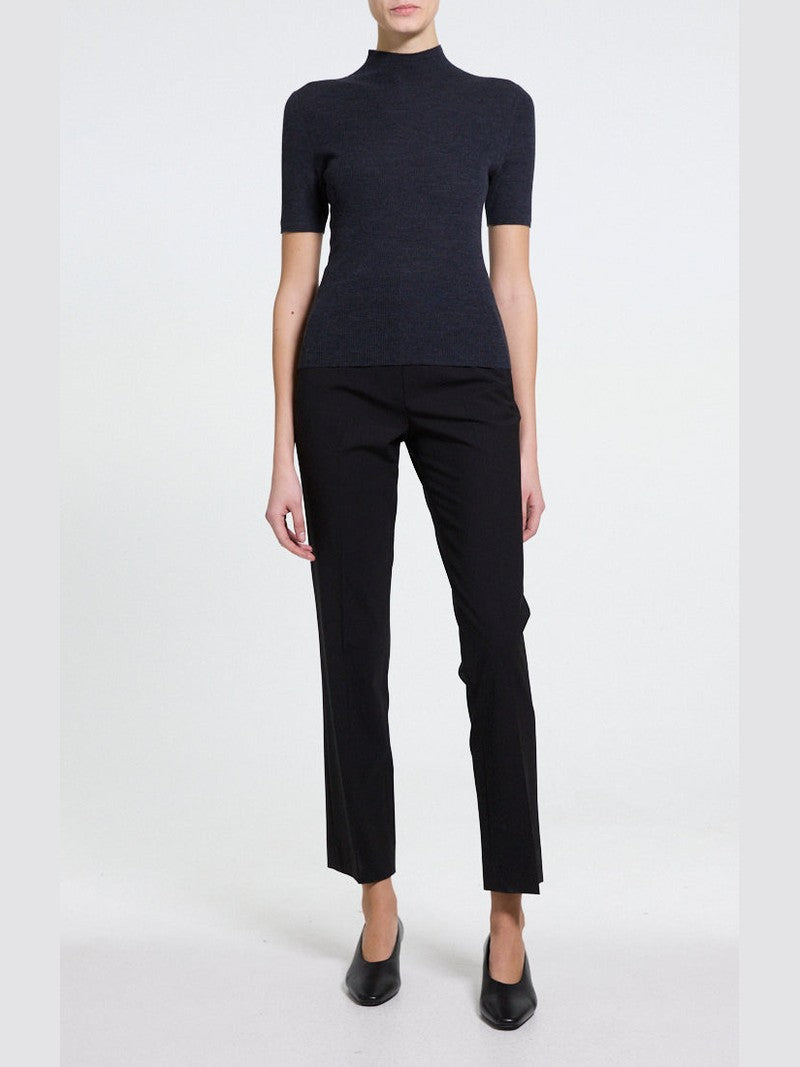 Leenda Mock Neck Sweater in Regal Wool Theory