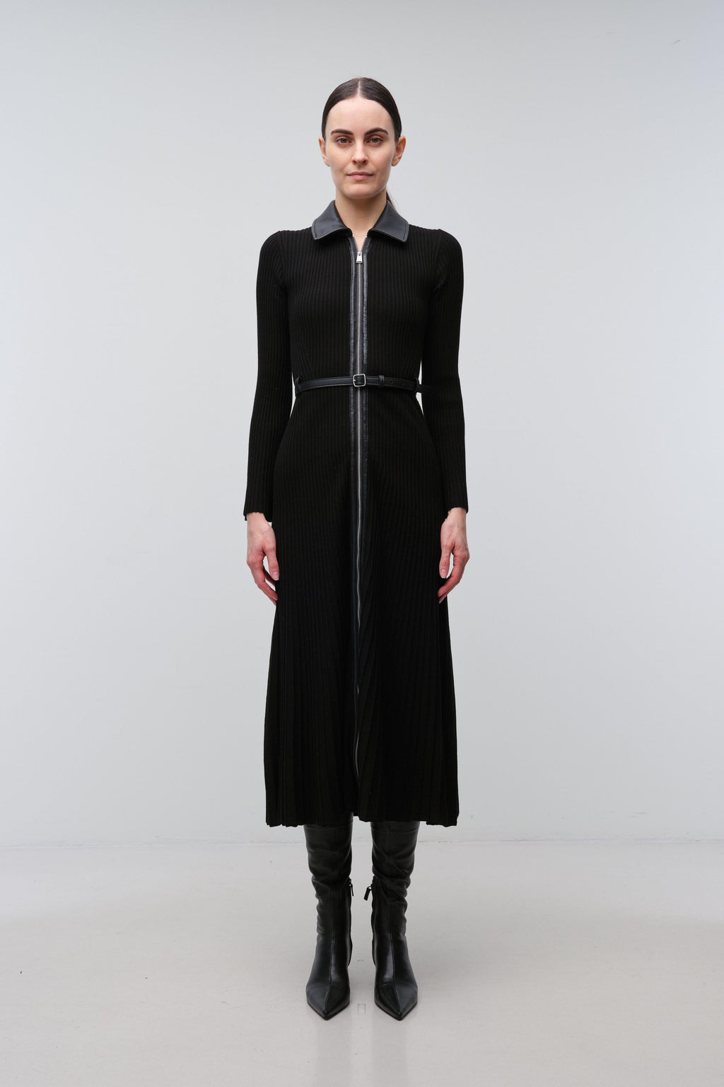 Ismelle Collared Knit Midi Dress Simkhai