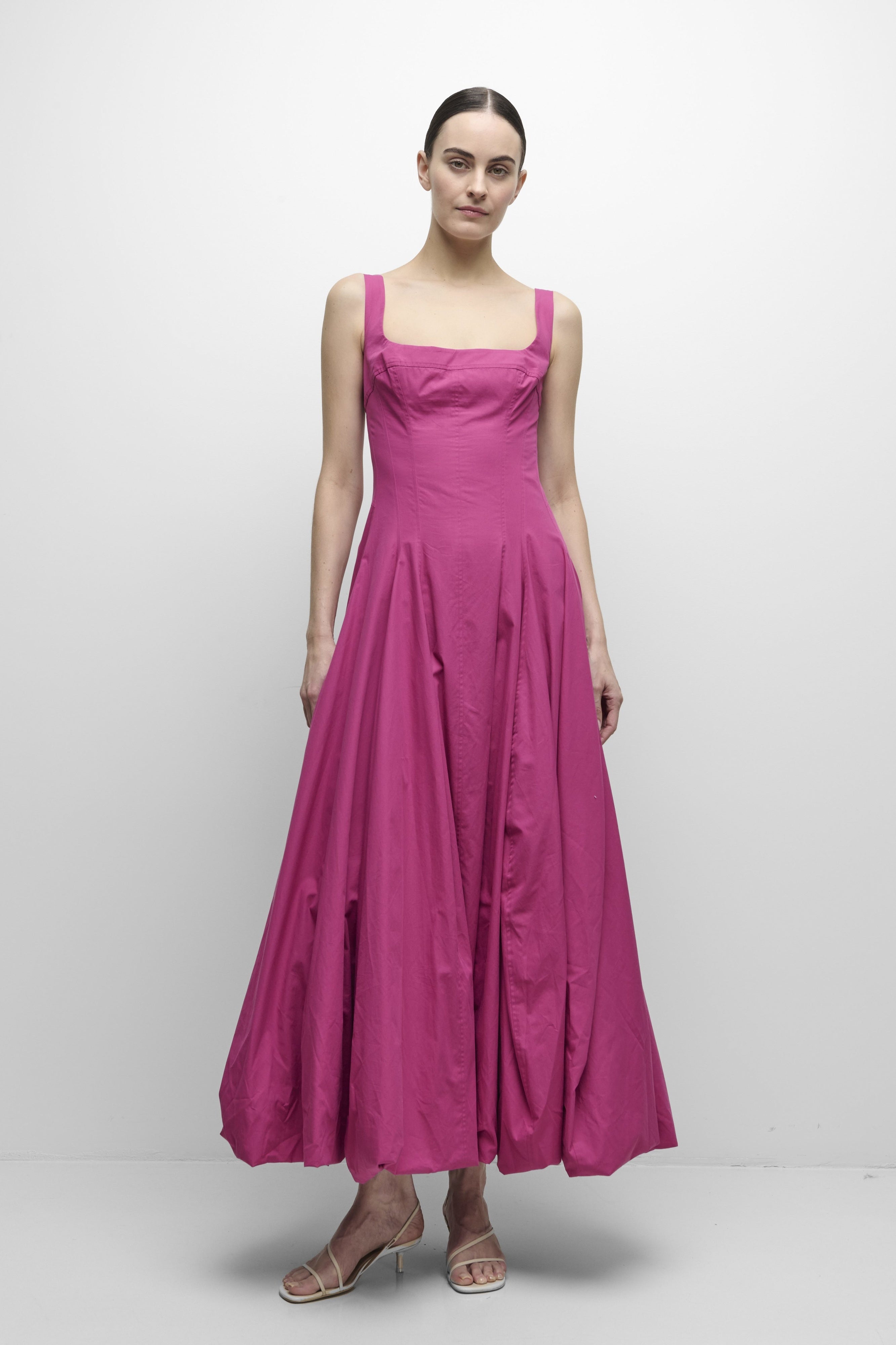 HALLY COTTON BUBBLE MIDI DRESS Simkhai