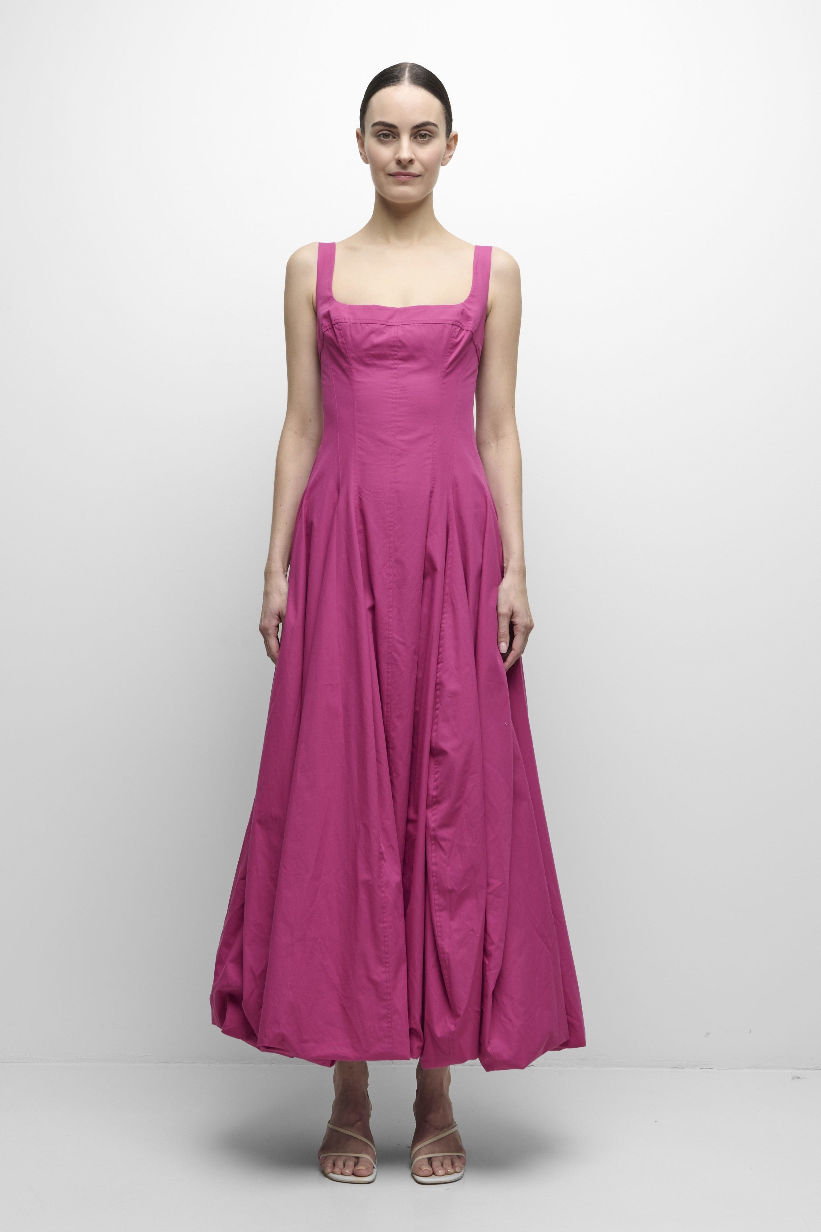 HALLY COTTON BUBBLE MIDI DRESS Simkhai
