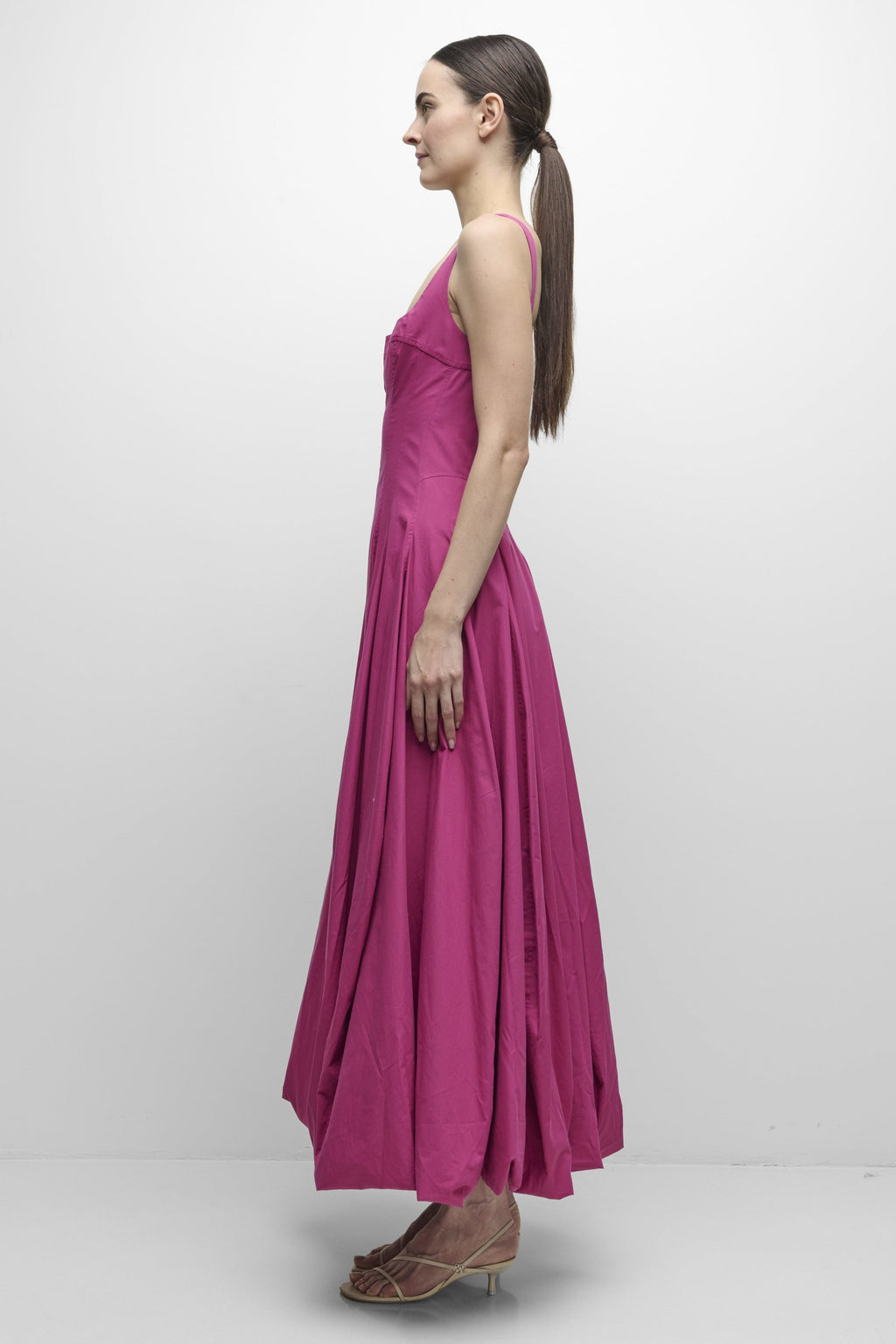 HALLY COTTON BUBBLE MIDI DRESS Simkhai