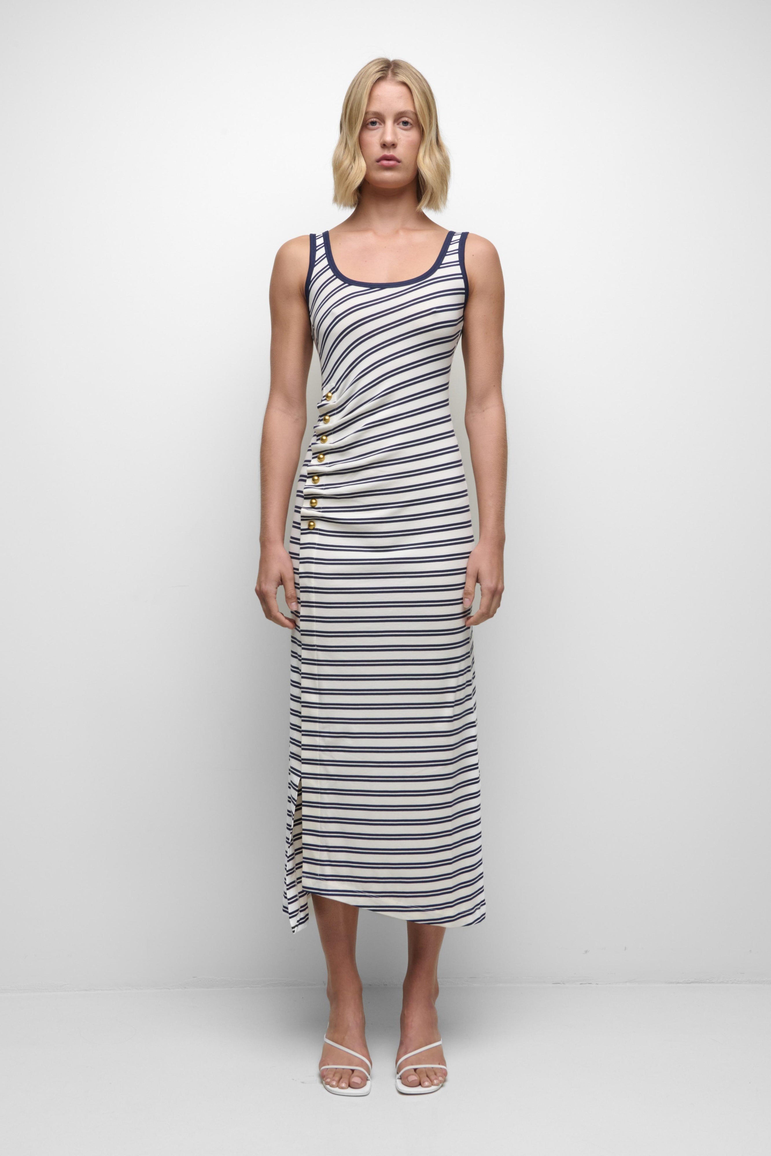 BECKER COTTON JERSEY MIDI DRESS Simkhai