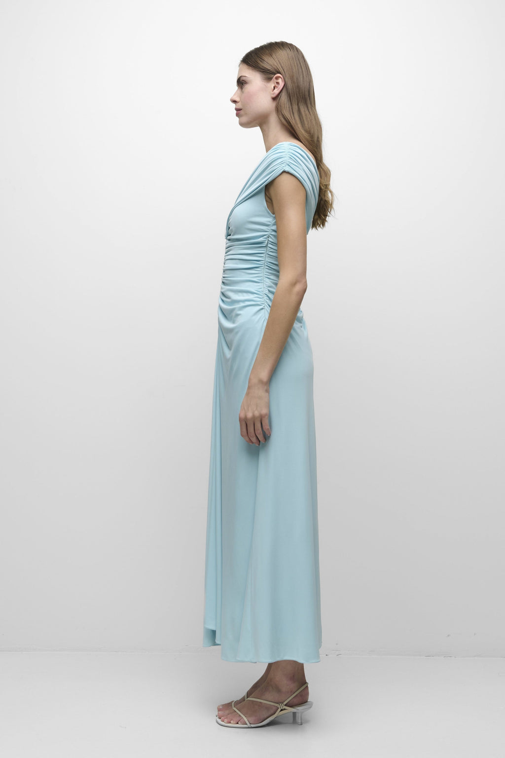 SHEYDA DRAPED JERSEY MIDI DRESS Simkhai