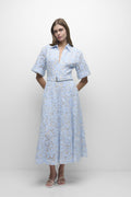 DEANNA S/S BELTED MIDI DRESS Simkhai