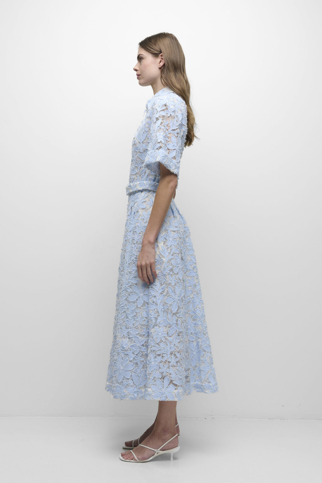 DEANNA S/S BELTED MIDI DRESS Simkhai