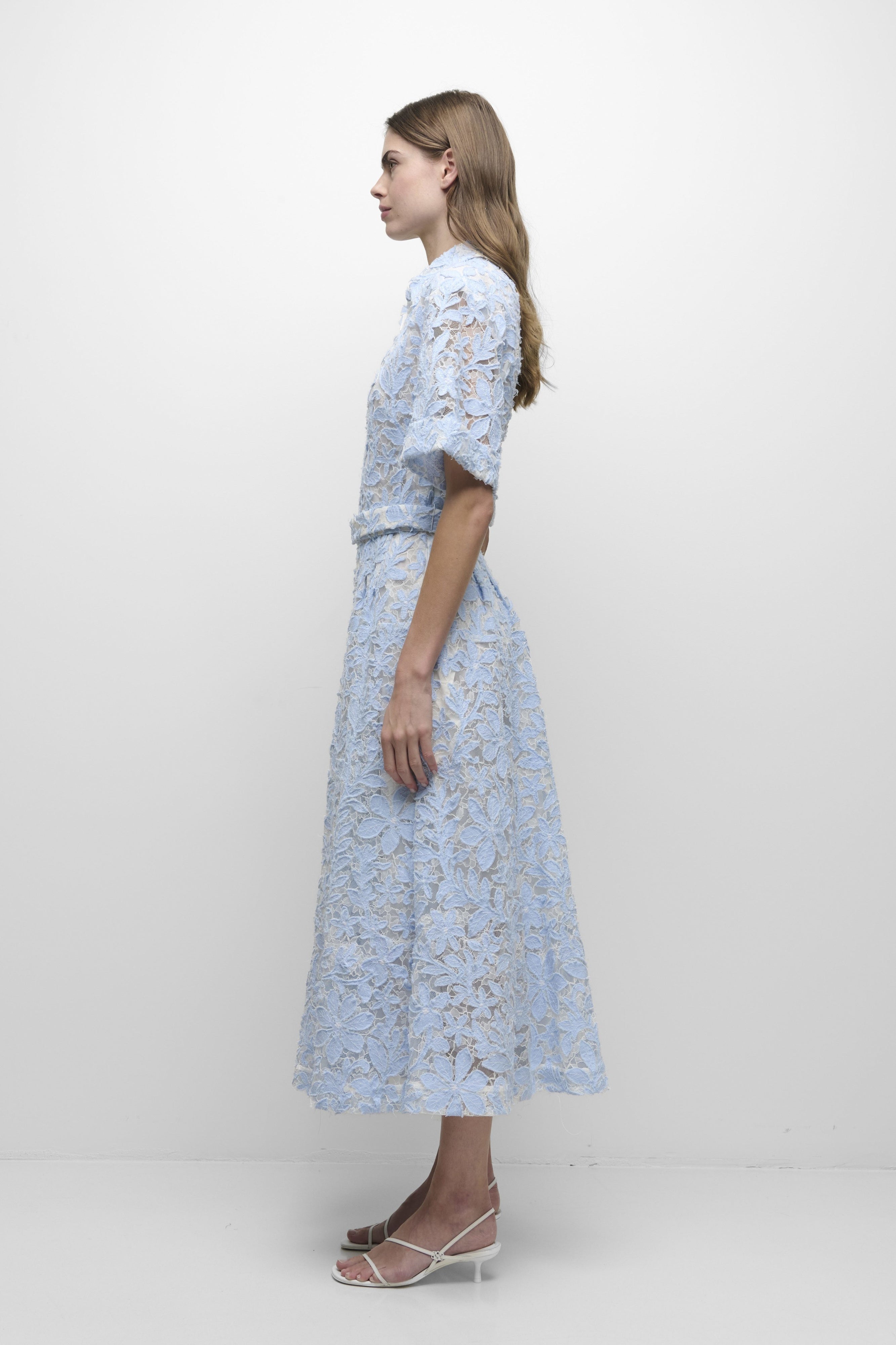 DEANNA S/S BELTED MIDI DRESS Simkhai