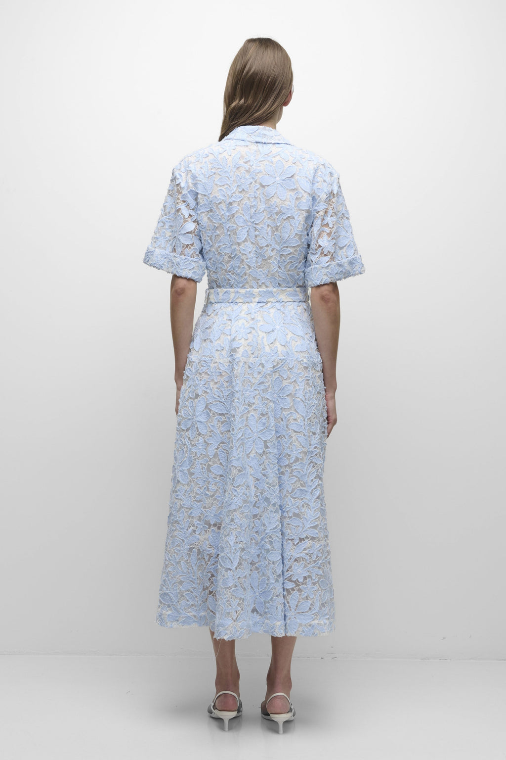 DEANNA S/S BELTED MIDI DRESS Simkhai