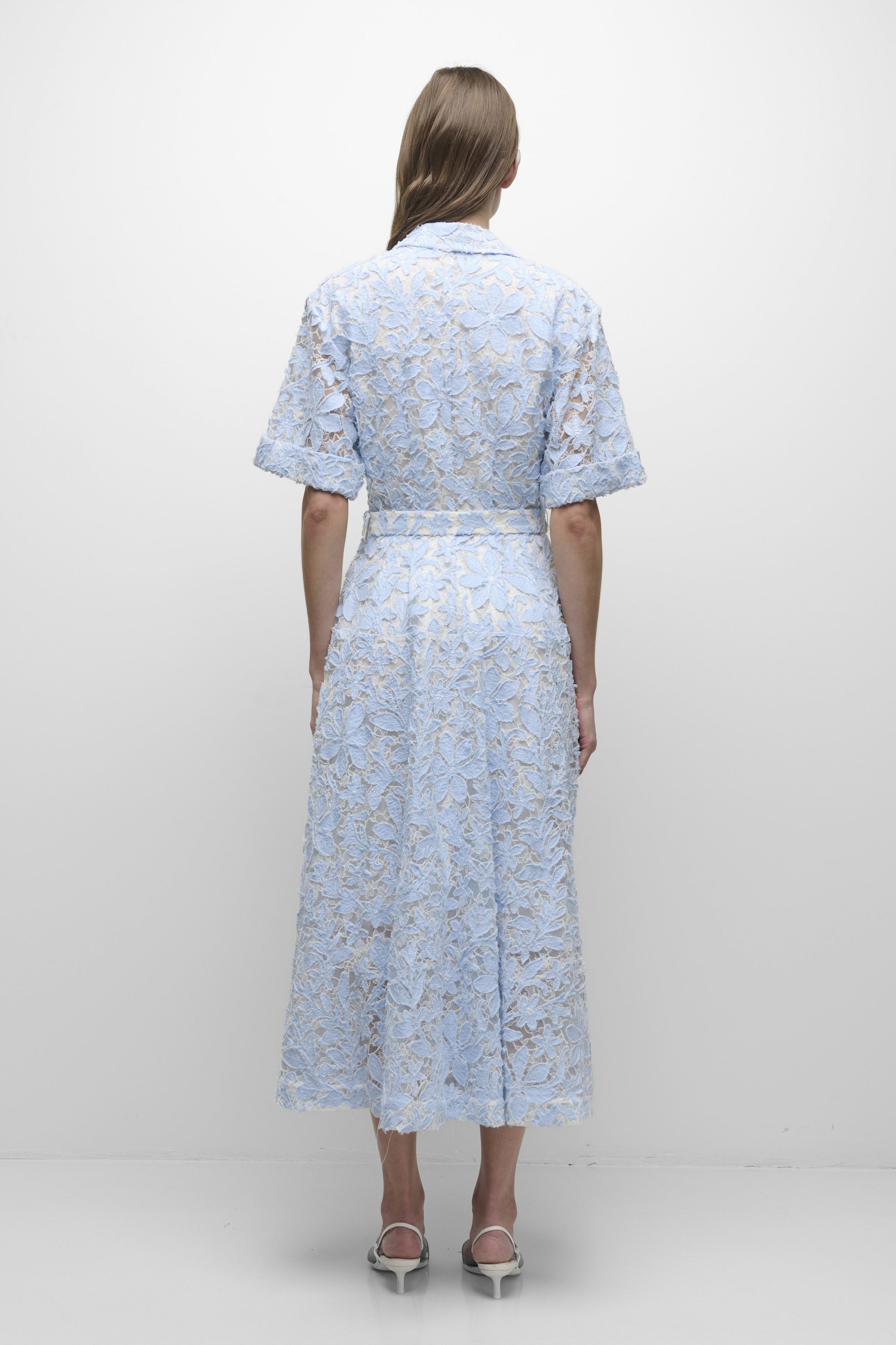 DEANNA S/S BELTED MIDI DRESS Simkhai