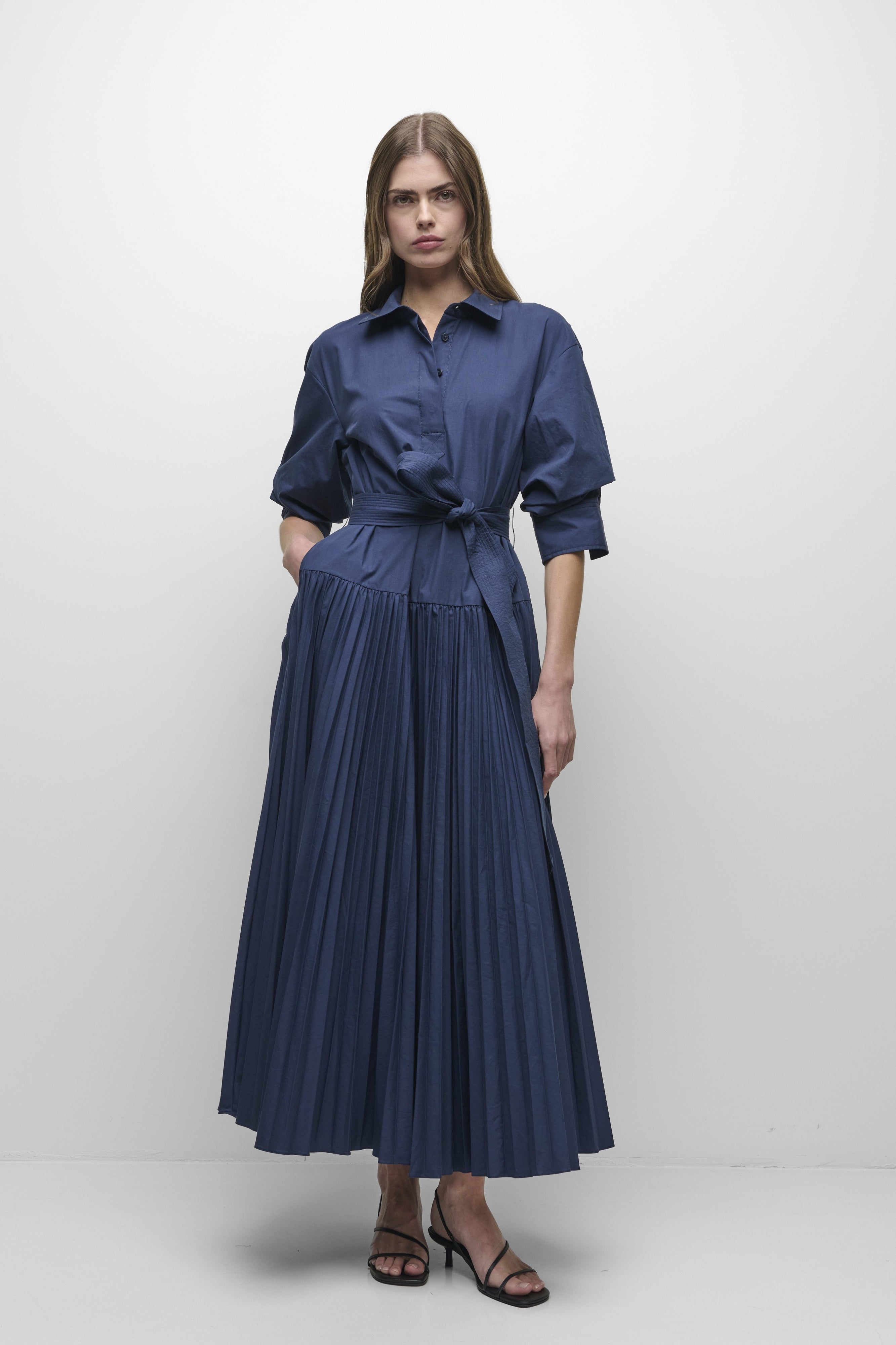 Arlo Belted Cotton Maxi Dress Simkhai