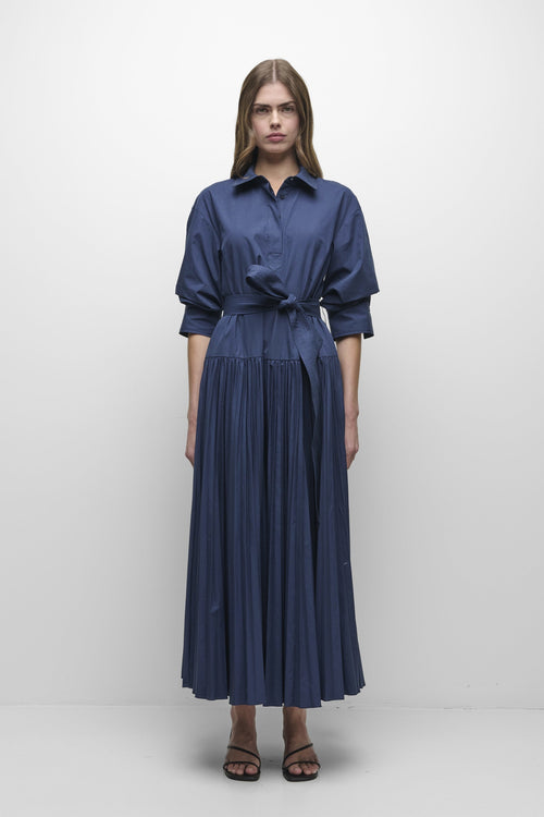 Arlo Belted Cotton Maxi Dress Simkhai