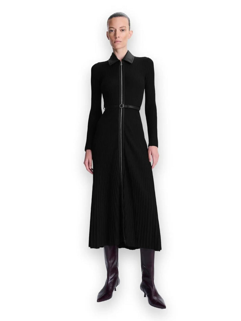 Ismelle Collared Knit Midi Dress