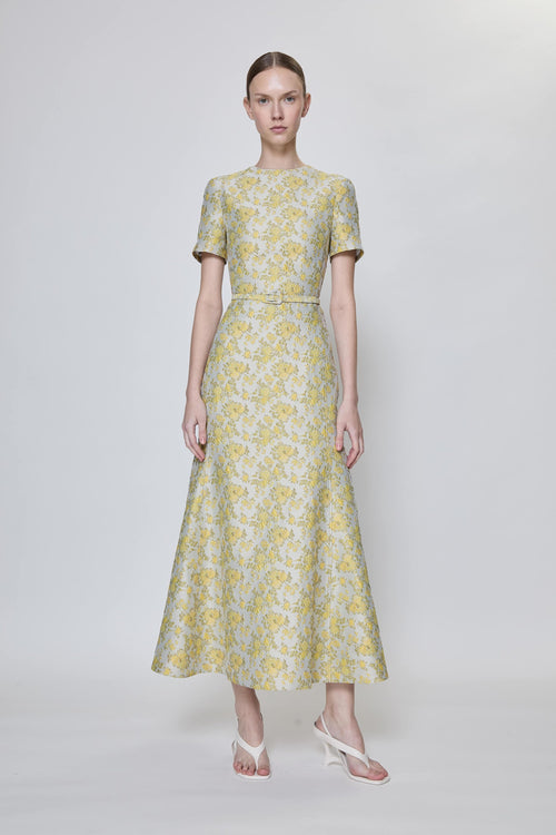 Caraline Jacquard Midi Dress Simkhai