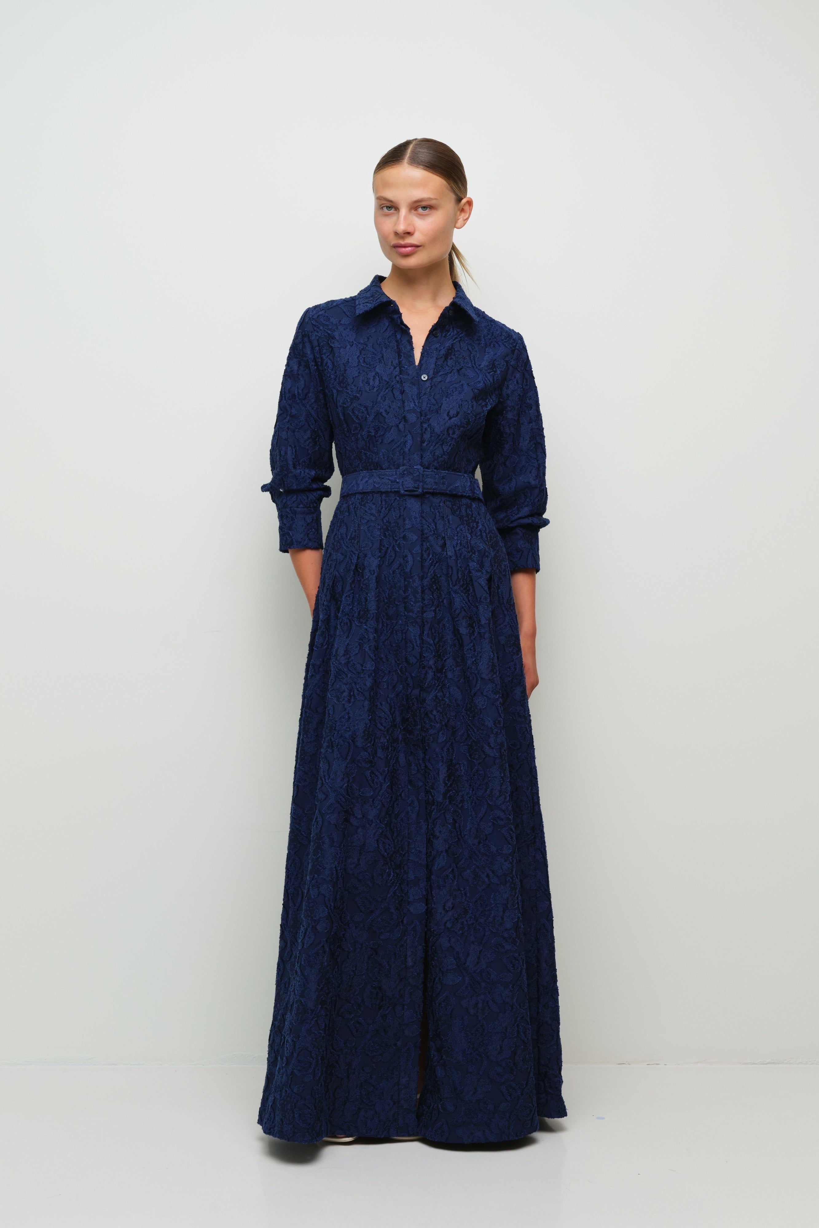 Courtney L/S Belted Gown Simkhai