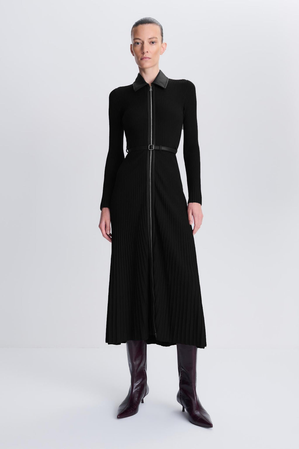 Ismelle Collared Knit Midi Dress Simkhai