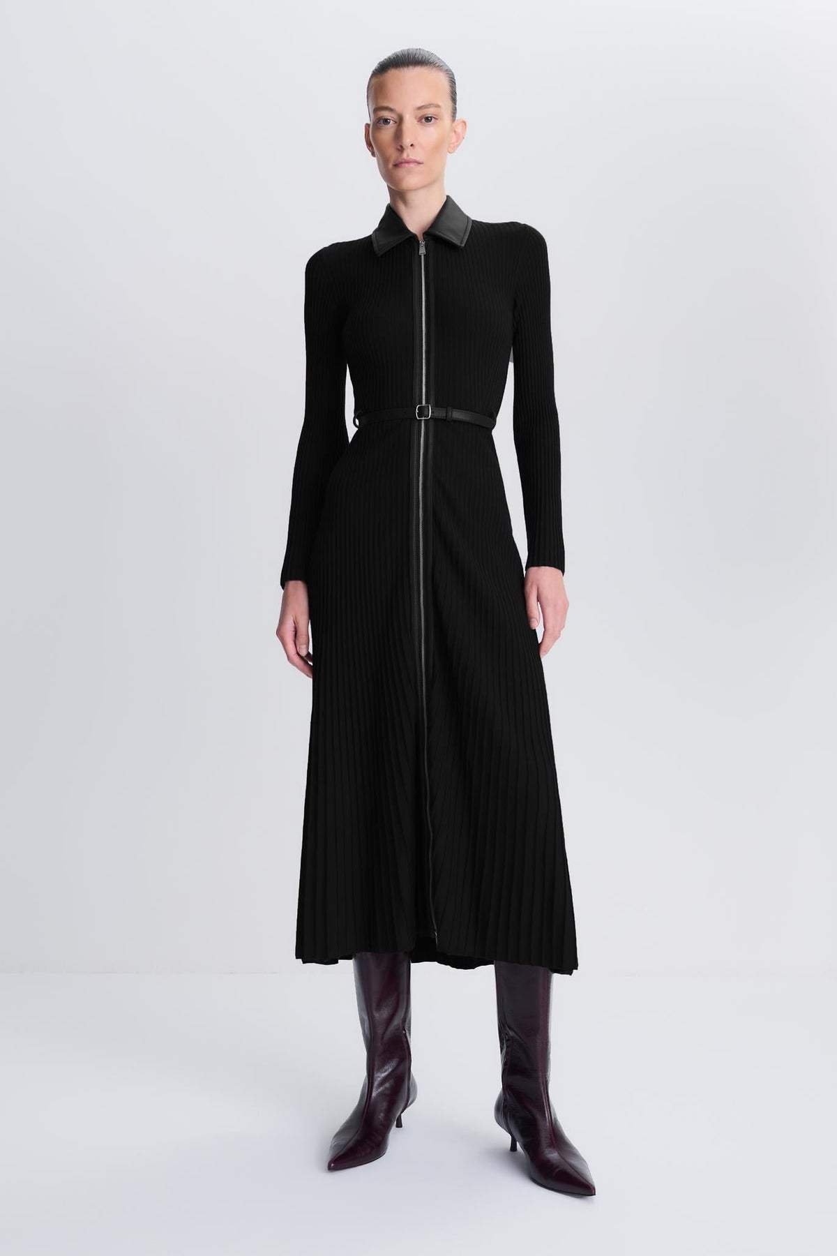 Ismelle Collared Knit Midi Dress Simkhai