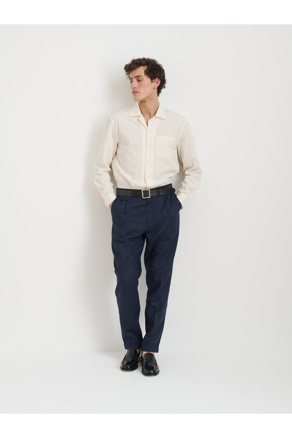 Stndard Pleated Pant In Linen Alex Mill