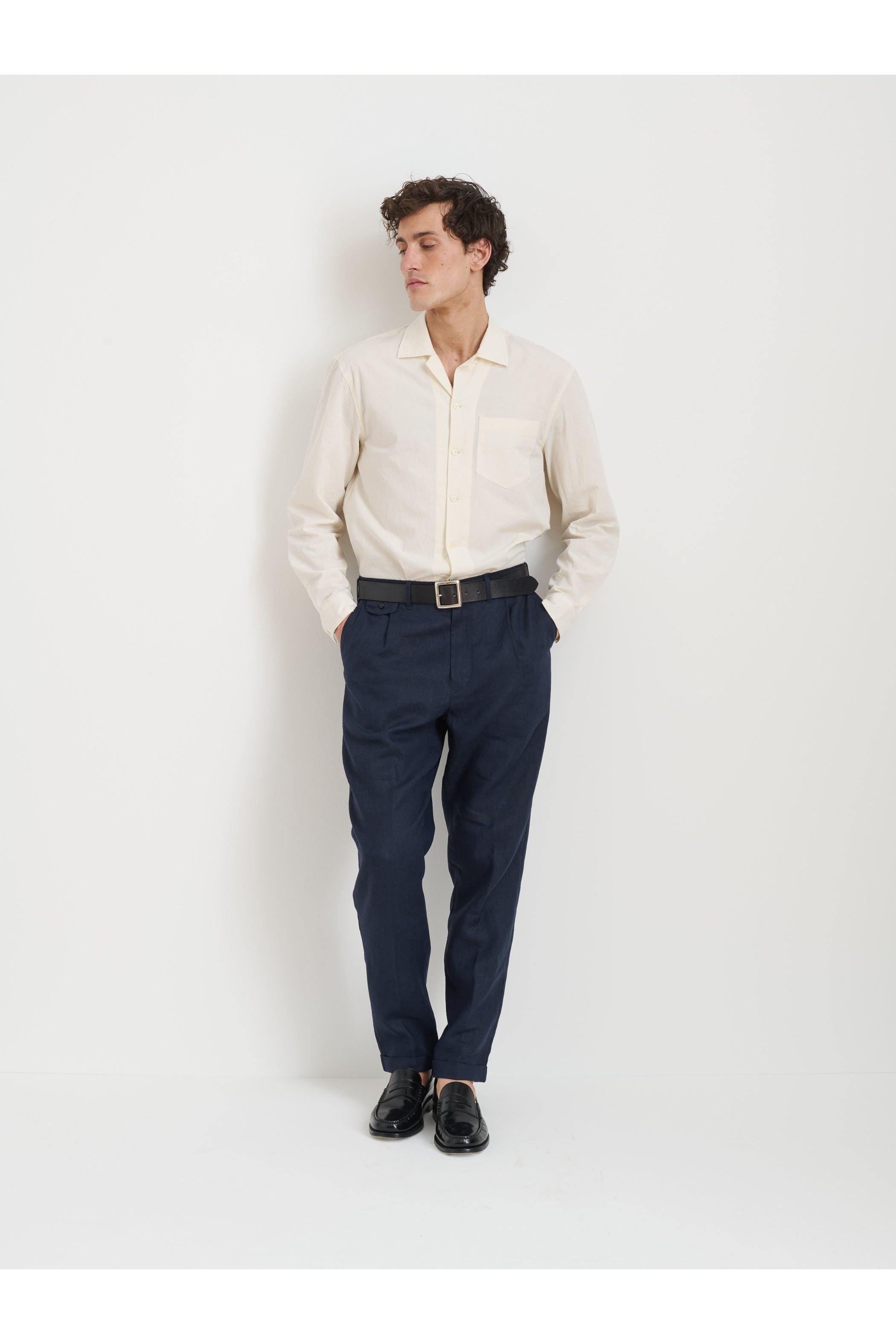 Stndard Pleated Pant In Linen Alex Mill