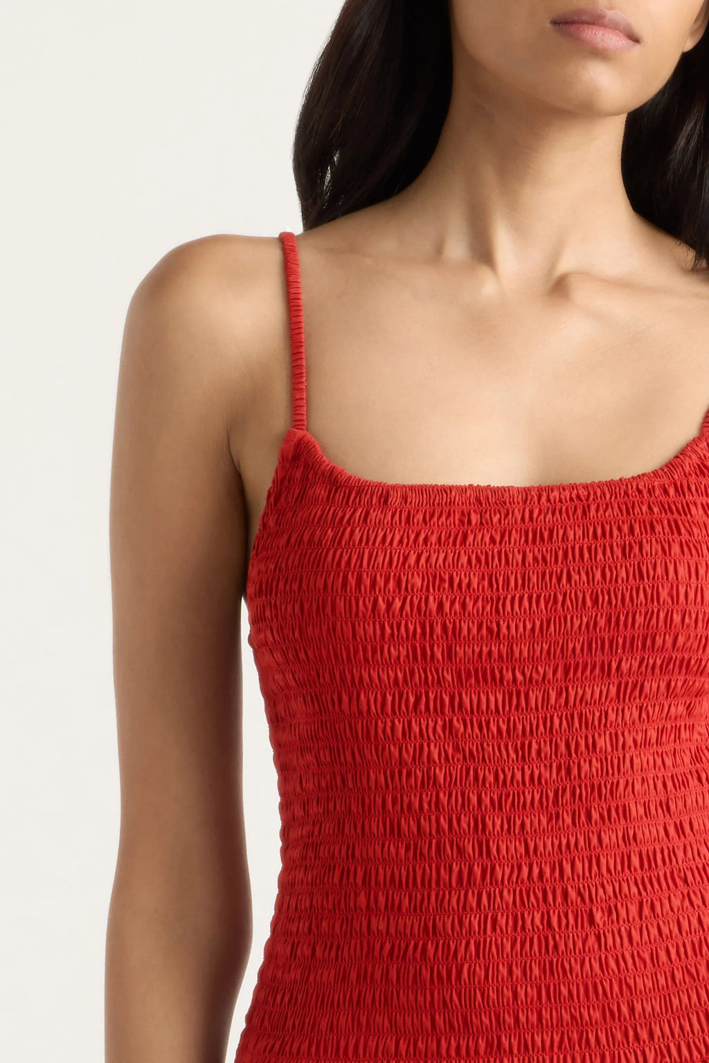 Venus Smocked Organic Cotton Midi Dress Modern Citizen