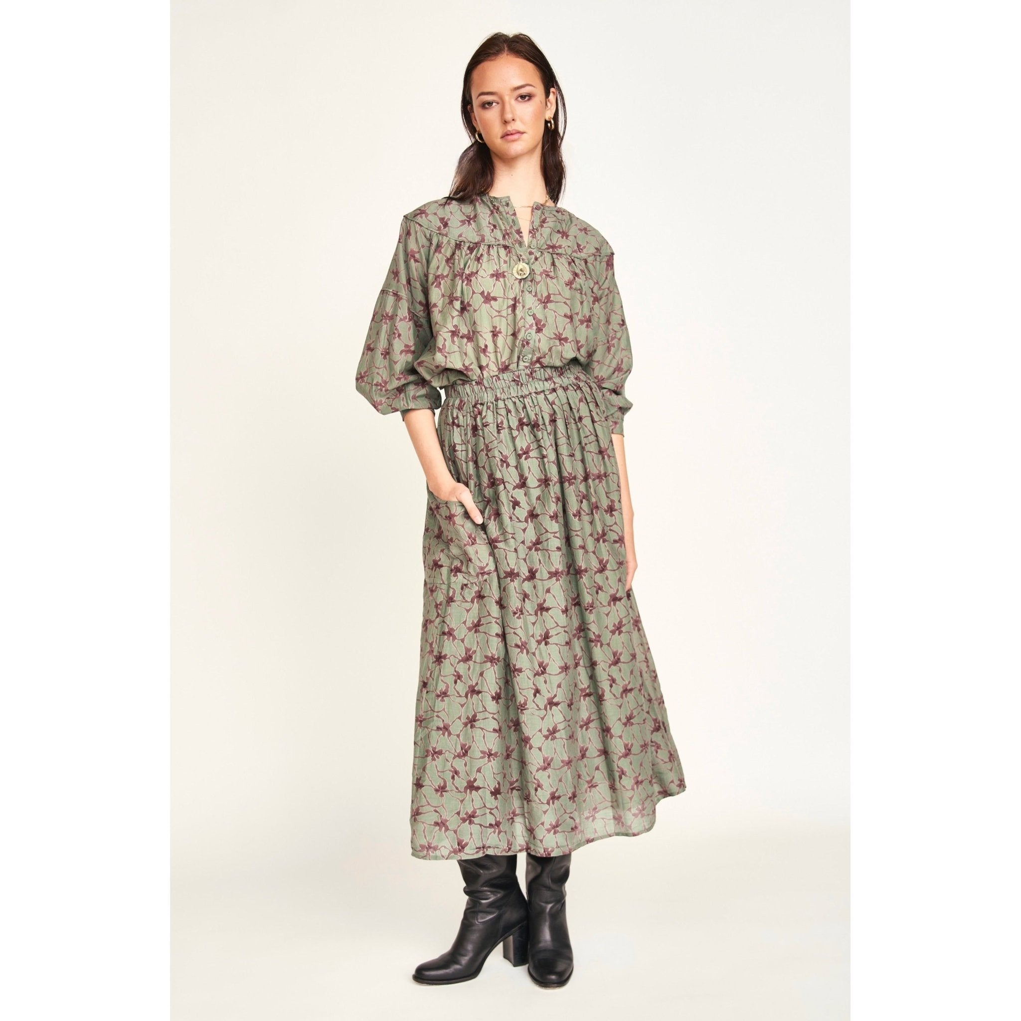 Verona Skirt in Shadow Kudzu - Primm'sVerona Skirt in Shadow KudzuMIRTH