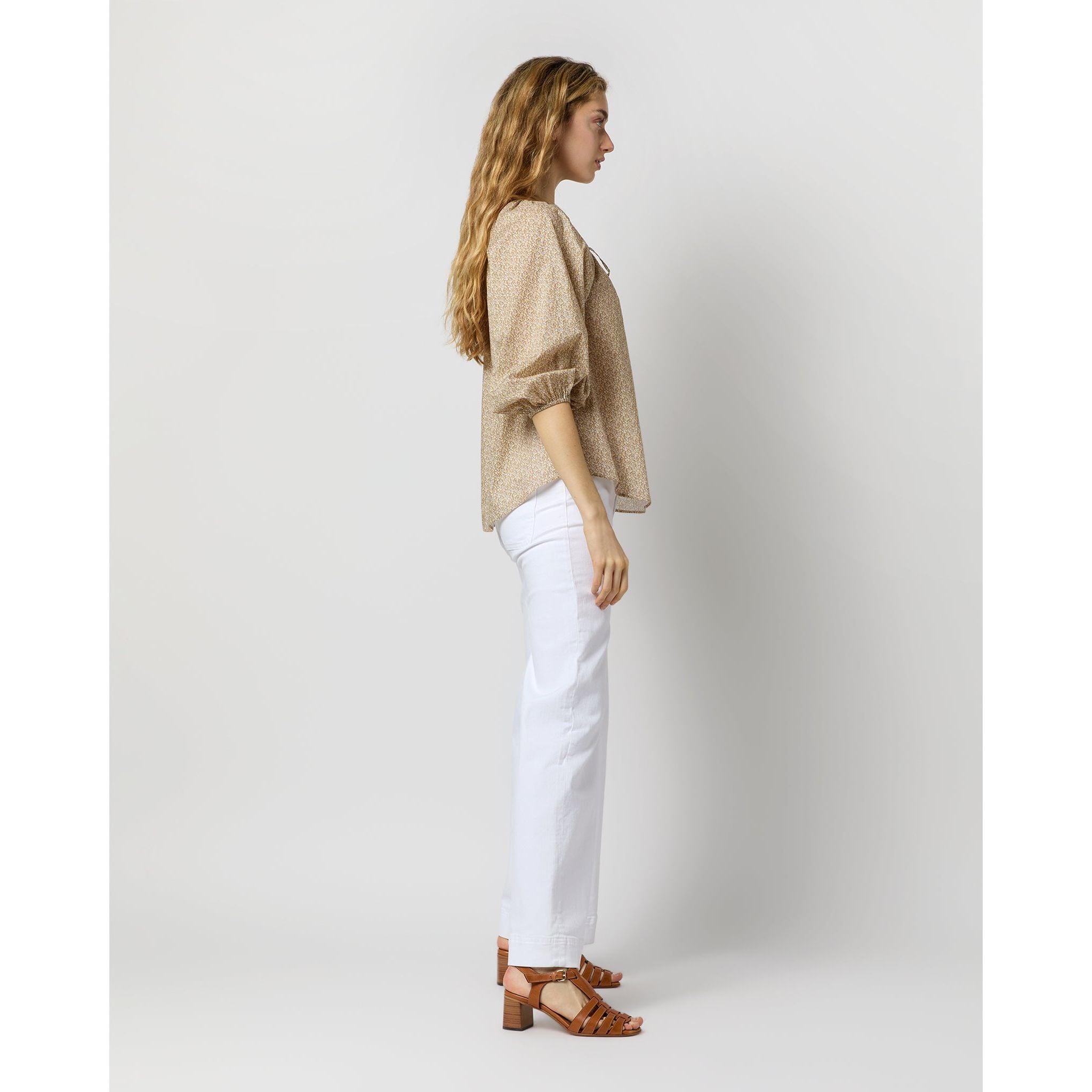 Victoria Blouse Yellow Pepper Liberty Fabric - Primm'sVictoria Blouse Yellow Pepper Liberty FabricMashburn