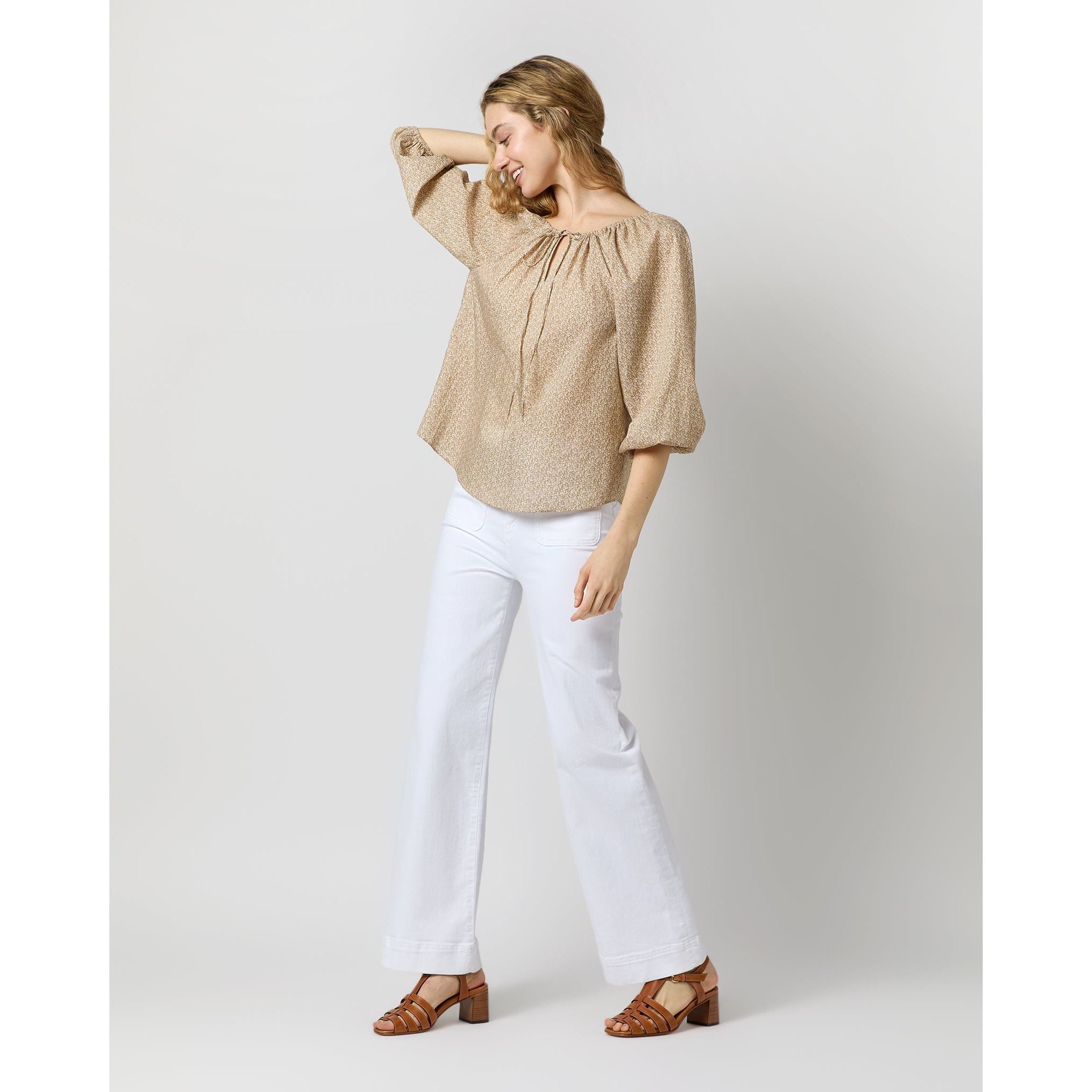 Victoria Blouse Yellow Pepper Liberty Fabric - Primm'sVictoria Blouse Yellow Pepper Liberty FabricMashburn